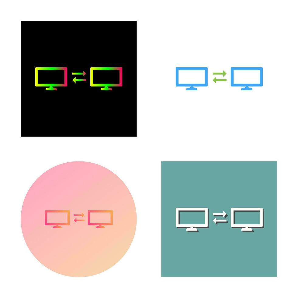 Unique Sharing Systems Vector Icon