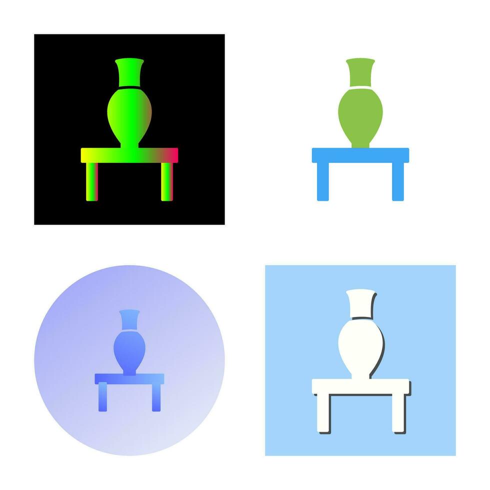 Vase Exhibit Vector Icon