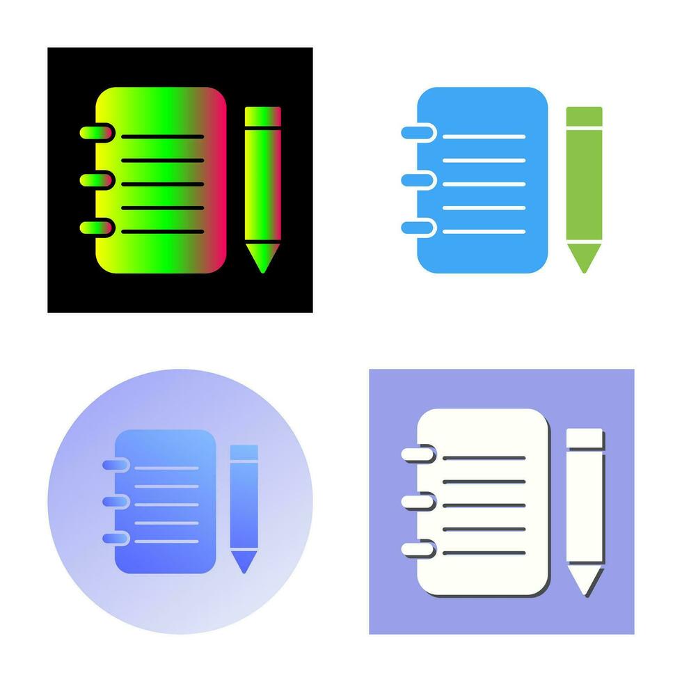 icono de vector de bloc de notas único