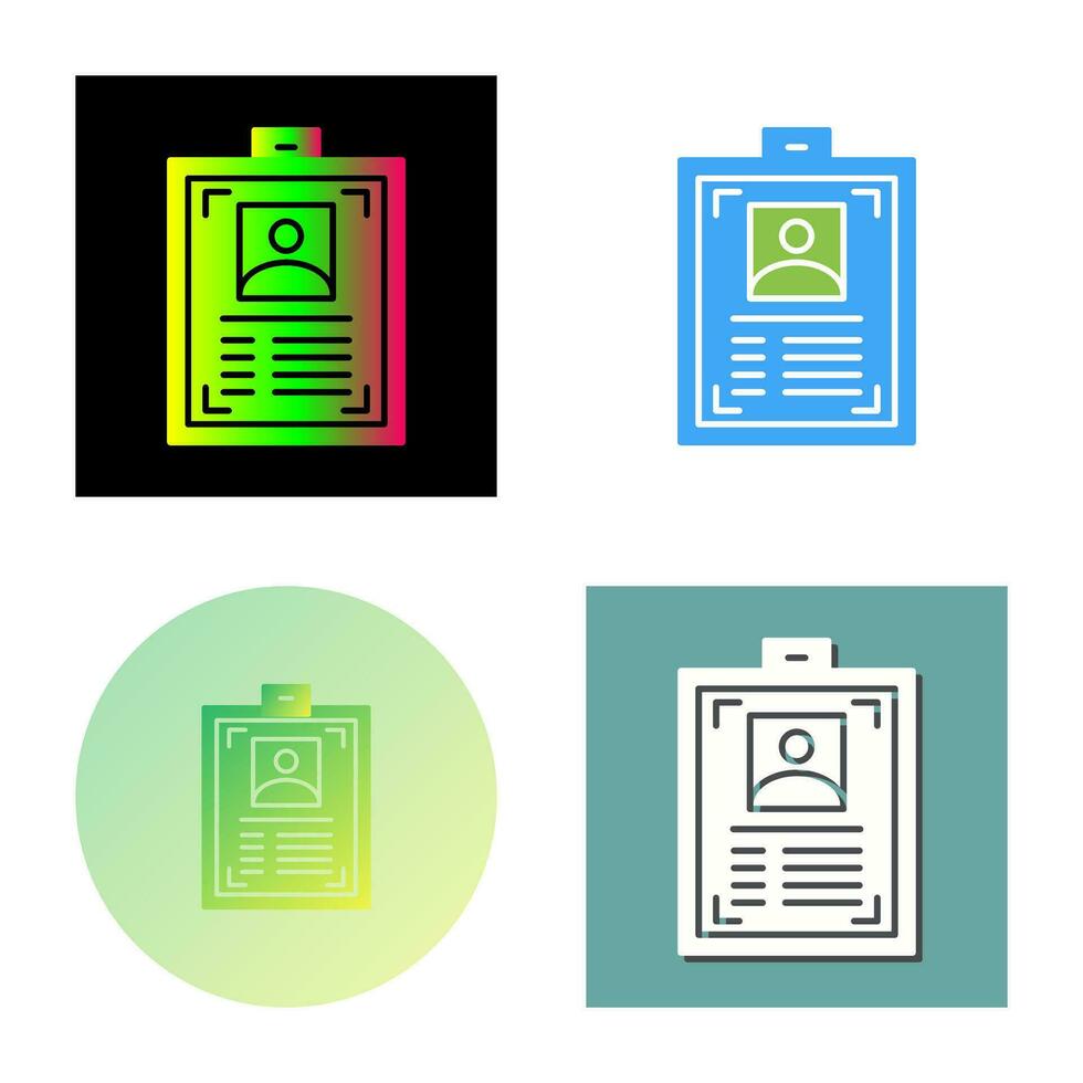 ID Card Vector Icon