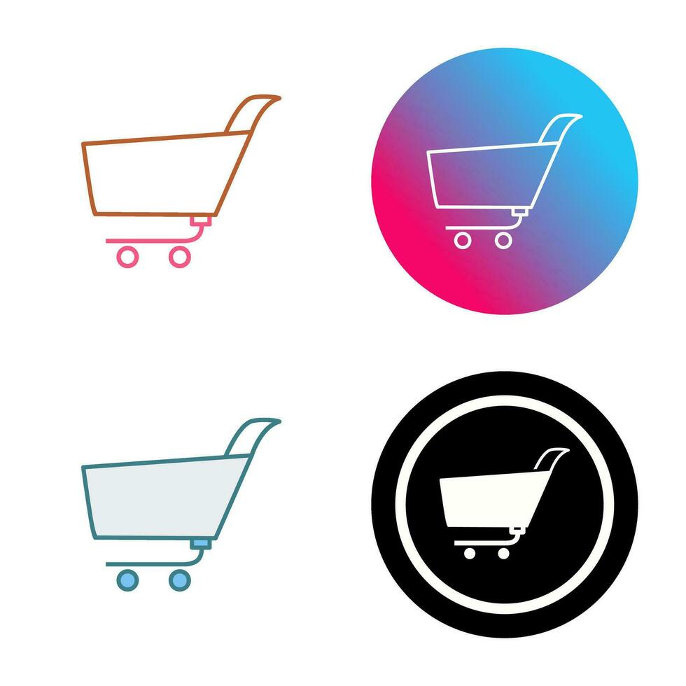 Unique Shopping Cart Vector Icon