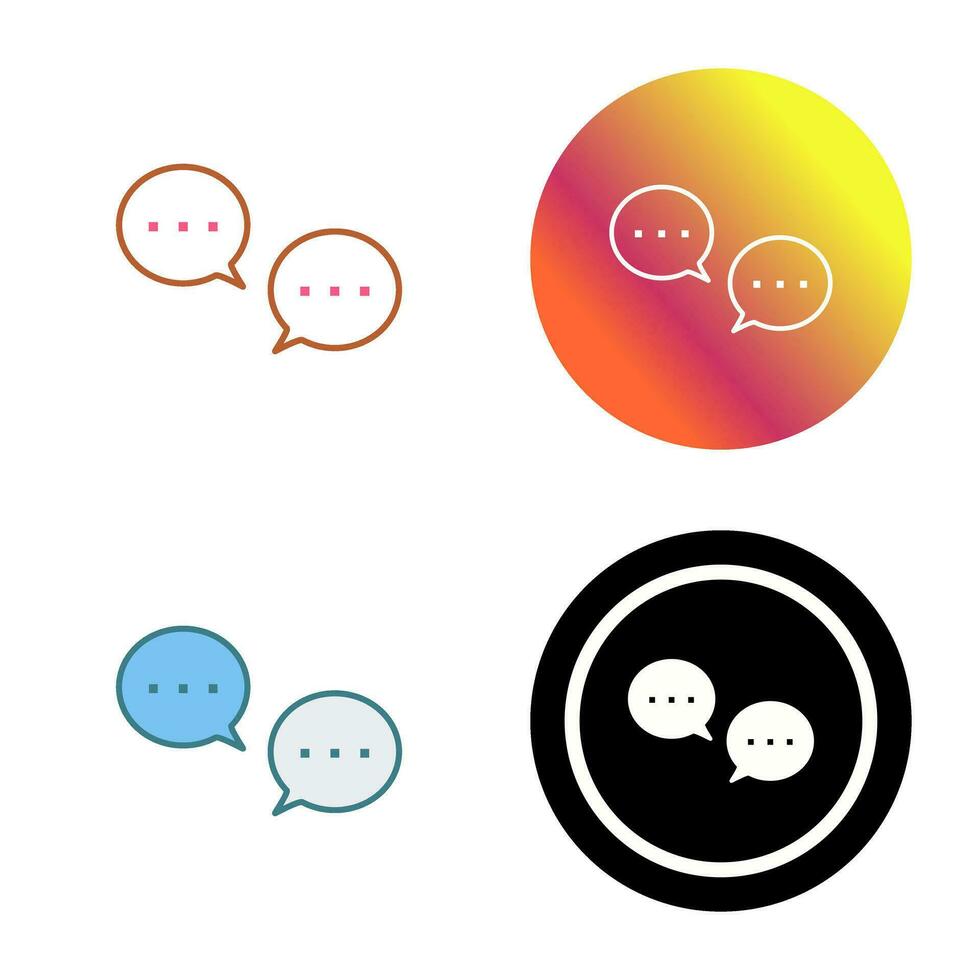 Unique Conversation Bubbles Vector Icon