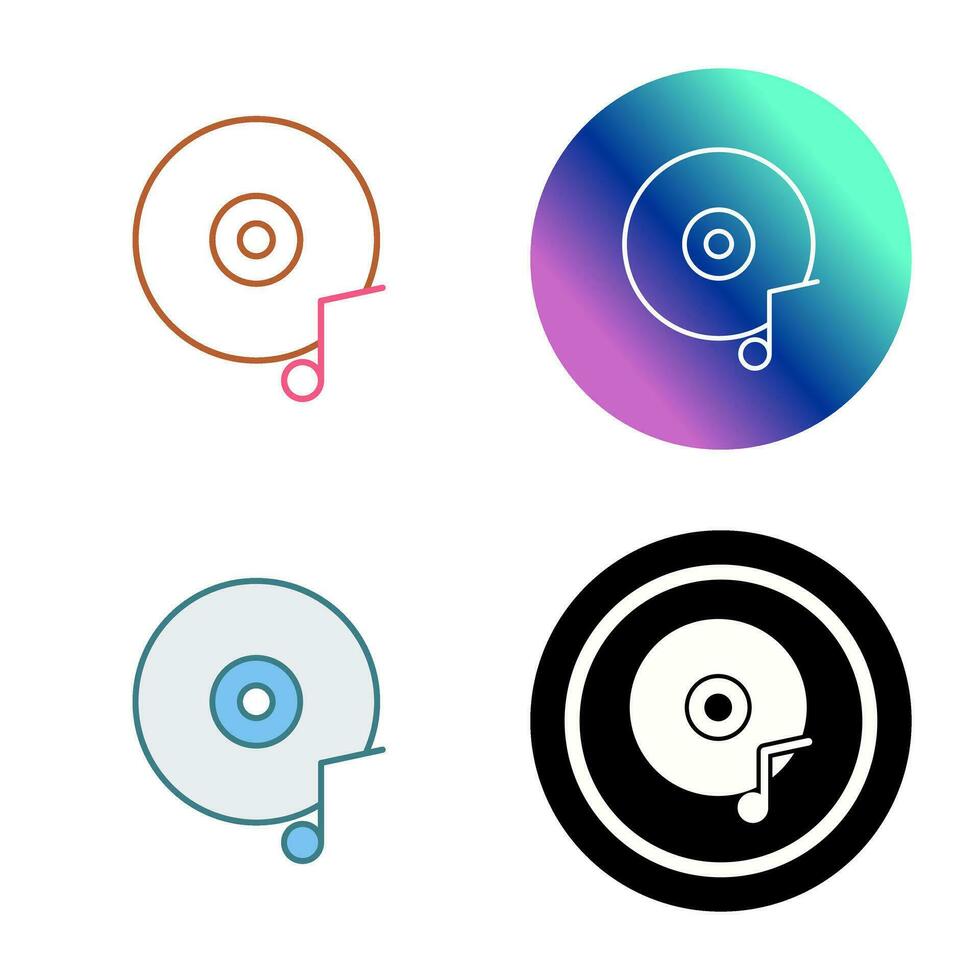 icono de vector de cd de música