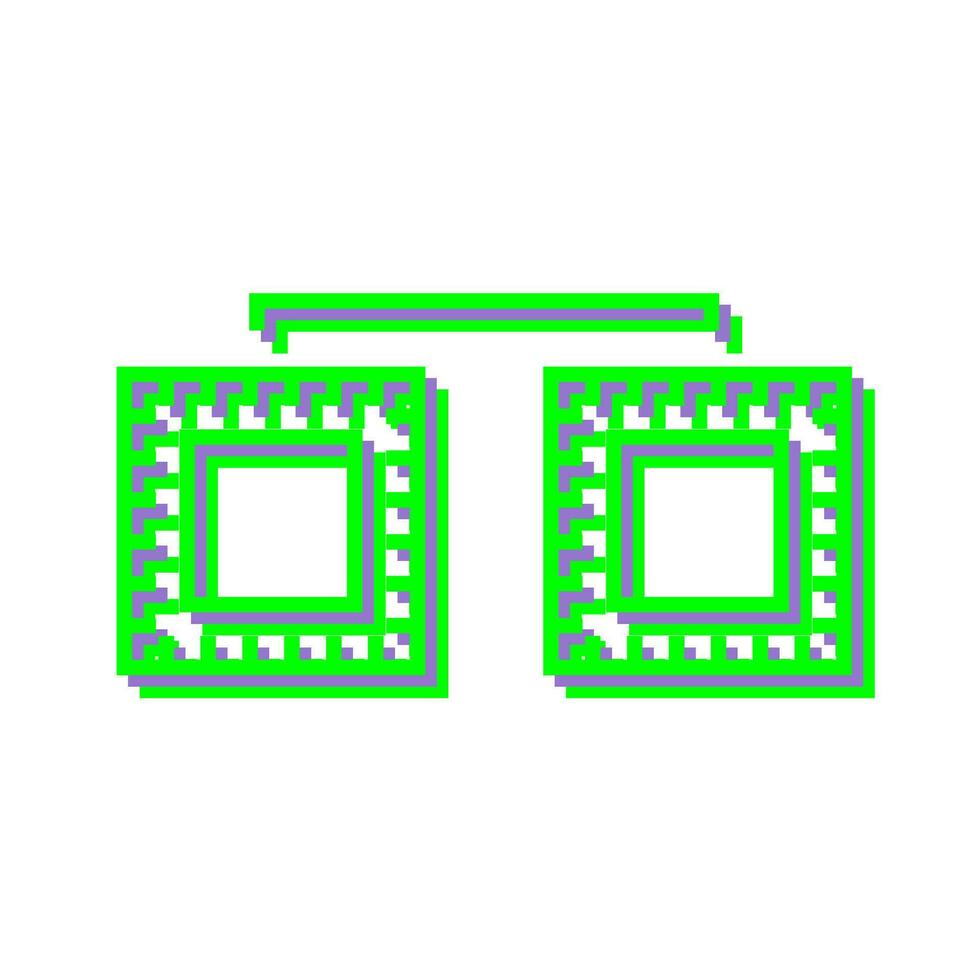 Unique Processors Connected Vector Icon