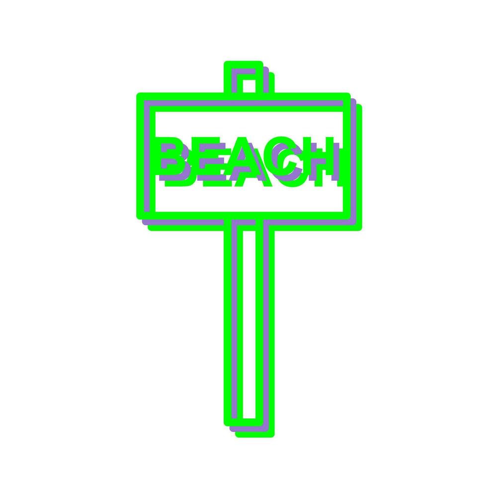 Beach Sign Vector Icon