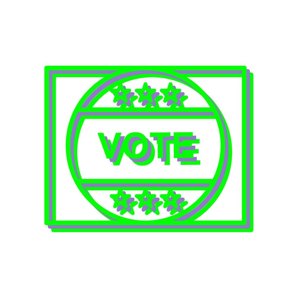 Vote Sticker Vector Icon