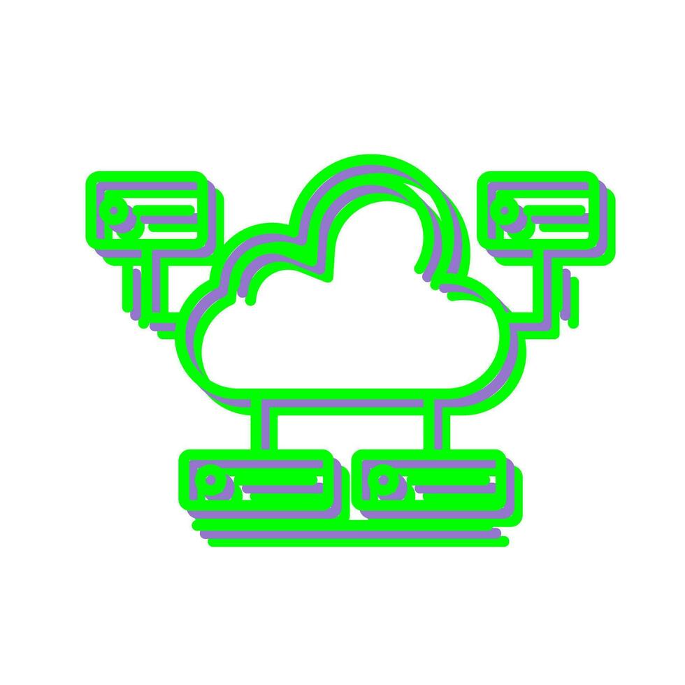 Cloud Database Vector Icon