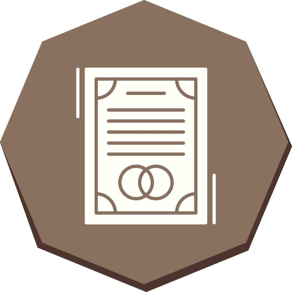 Wedding Contract Vector Icon