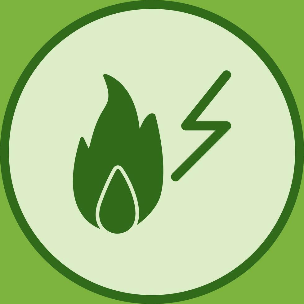 Unique Electricity Fire Vector Icon