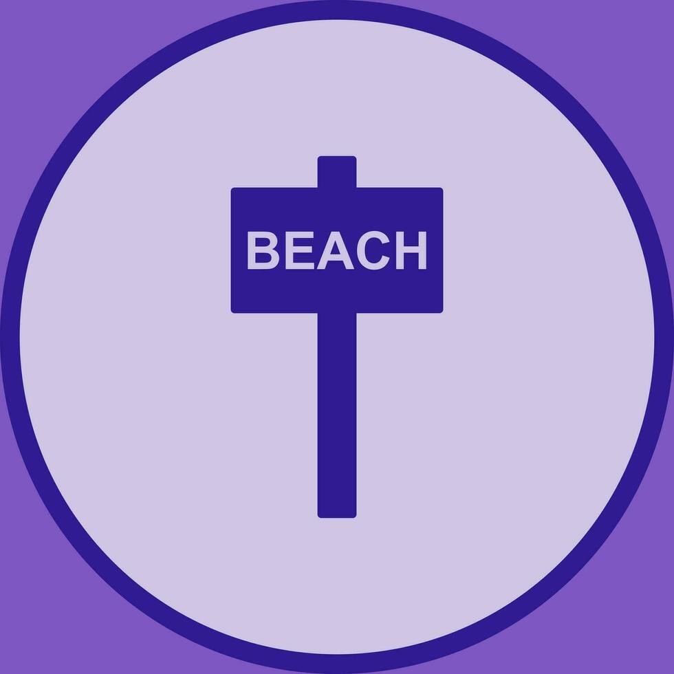 Beach Sign Vector Icon