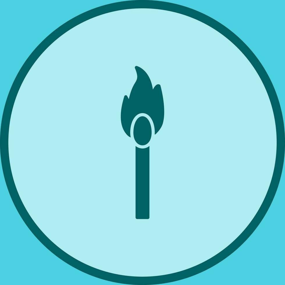 Unique Lit Matchstick Vector Icon