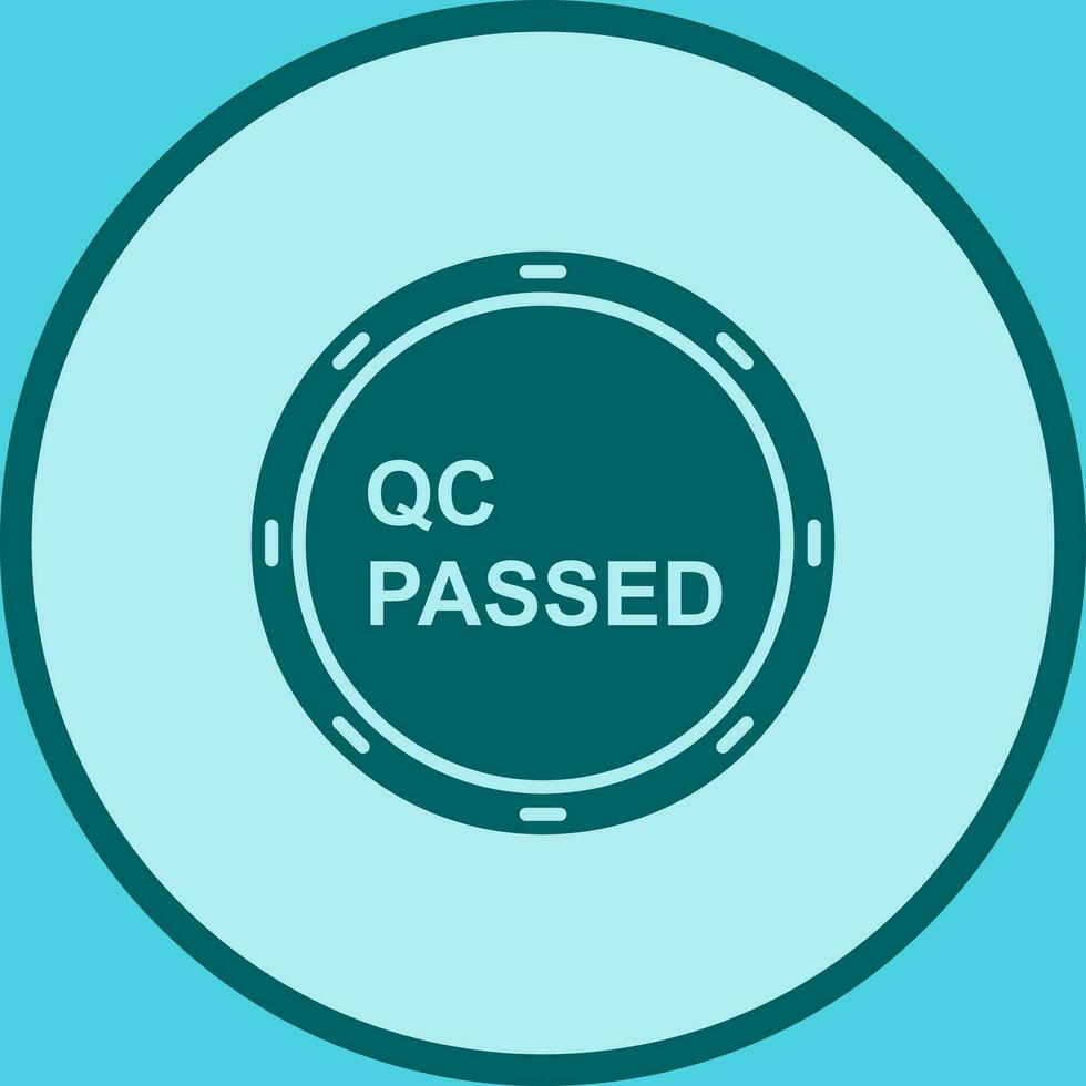 Unique QC Passed Vector Icon
