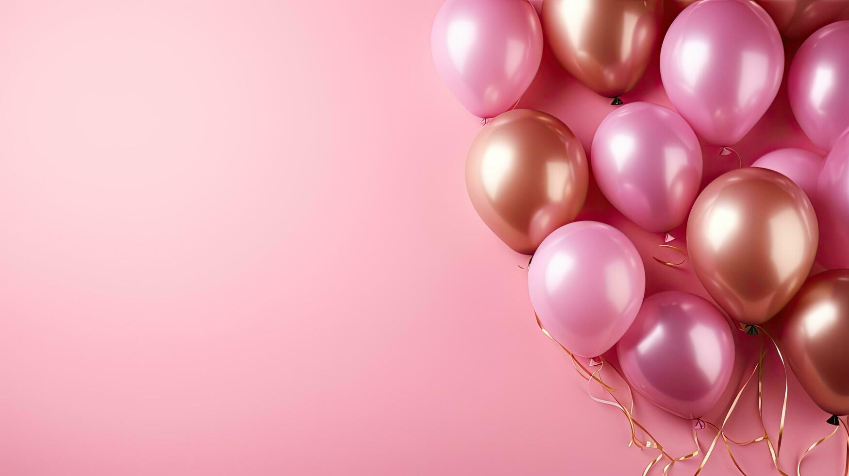 gold and pink balloons photo