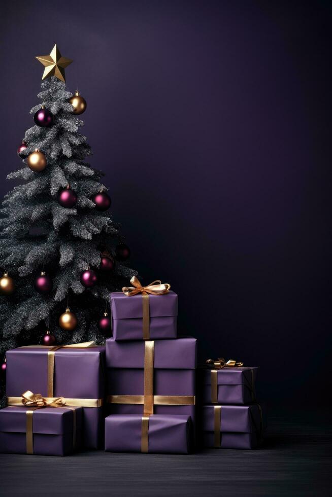 christmas tree with gifts photo