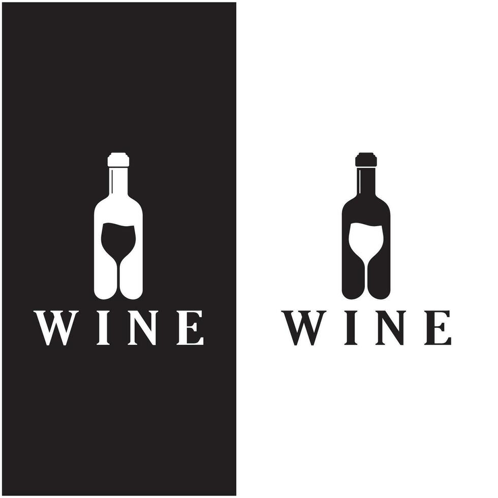 Wine logo design template.vector illustration of icon-vector vector