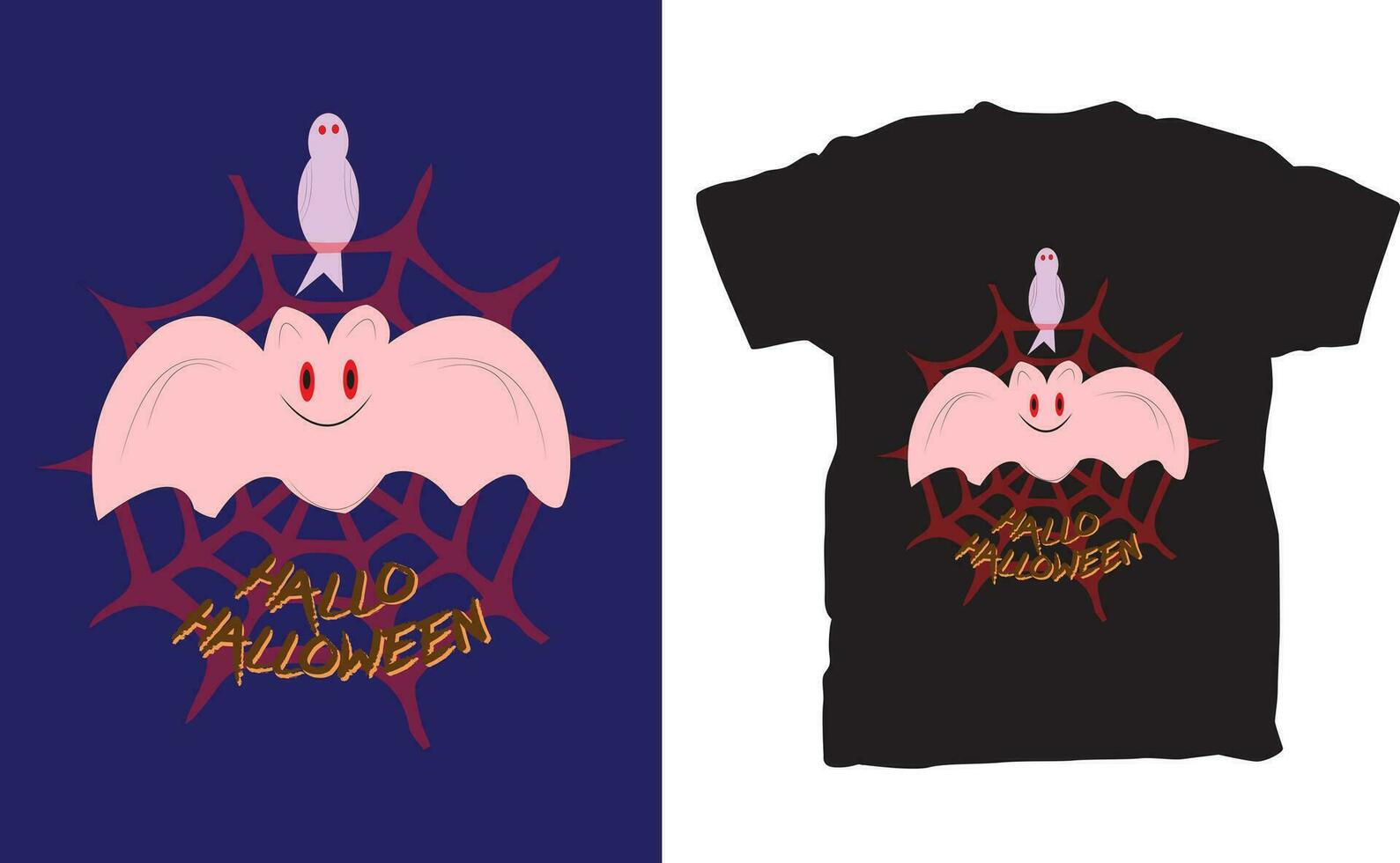 Halloween T-shirt Design for Halloween Lovers vector