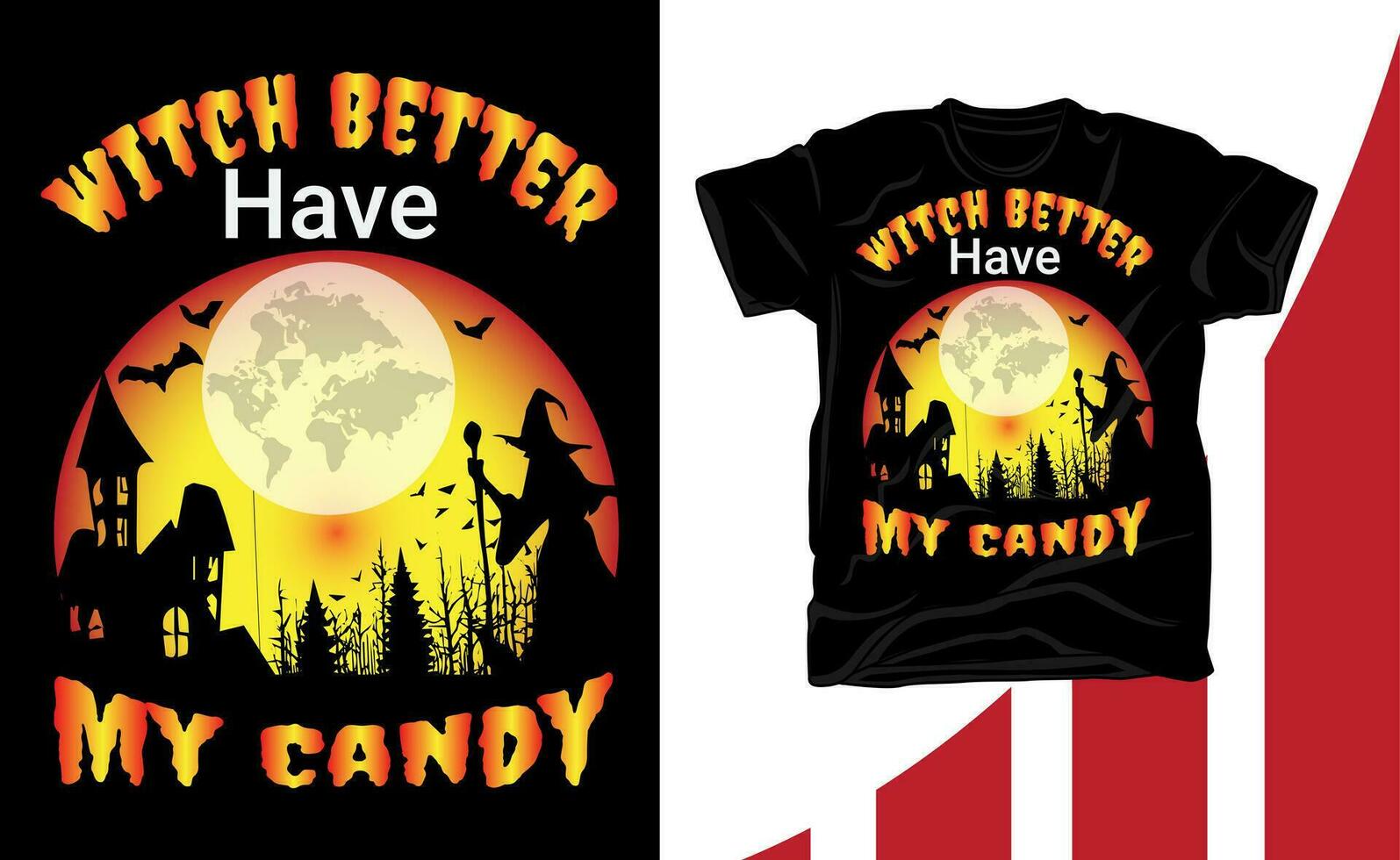Halloween T-shirt Design for Halloween Lovers vector