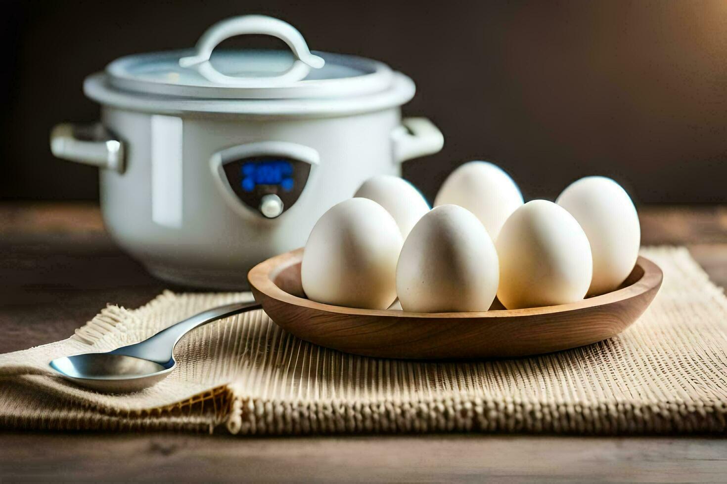 how to cook eggs in the slow cooker. AI-Generated photo