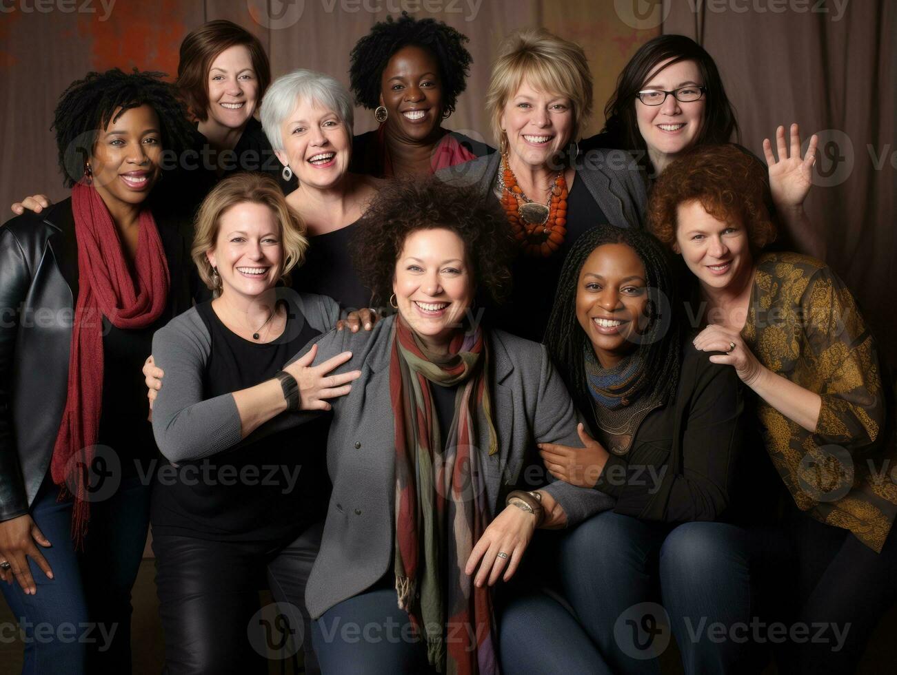 fotografía de mujer quien levantar autorizar sí mismos ai generativo foto