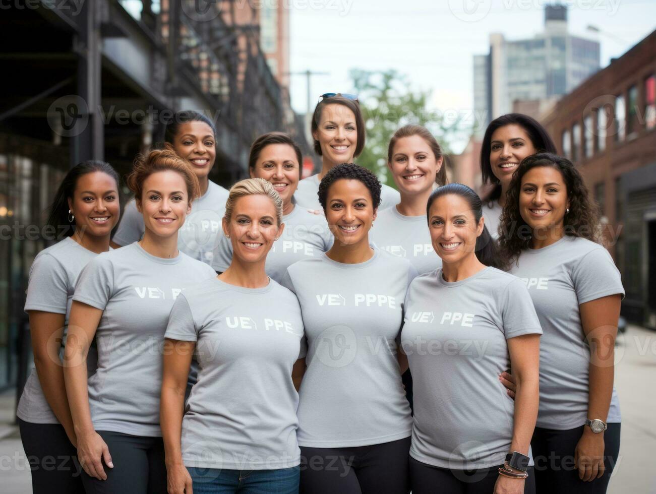 fotografía de mujer quien levantar autorizar sí mismos ai generativo foto