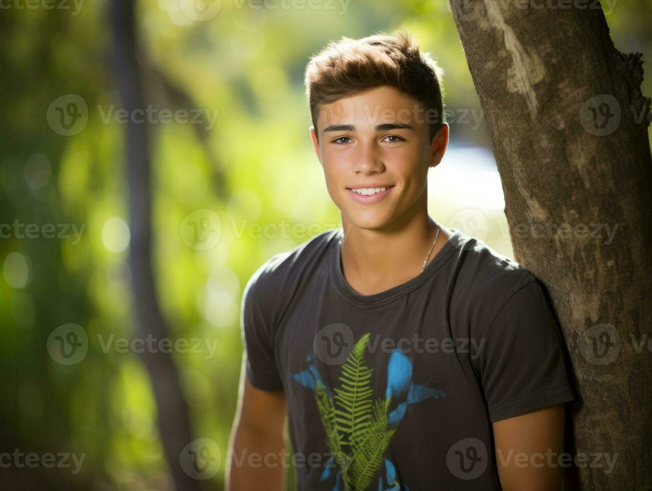 sonriente joven hombre de mexicano descendencia en contra neutral antecedentes ai generativo foto