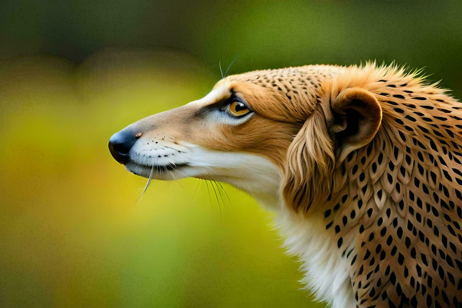a close up of a cheetah's head. AI-Generated photo