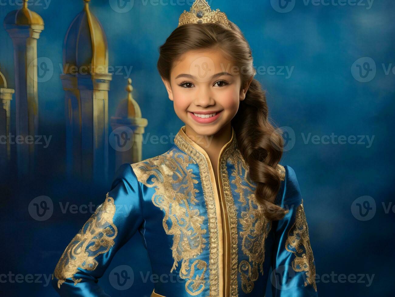 sonriente joven mujer de asiático descendencia vestido en elegante vestir ai generativo foto