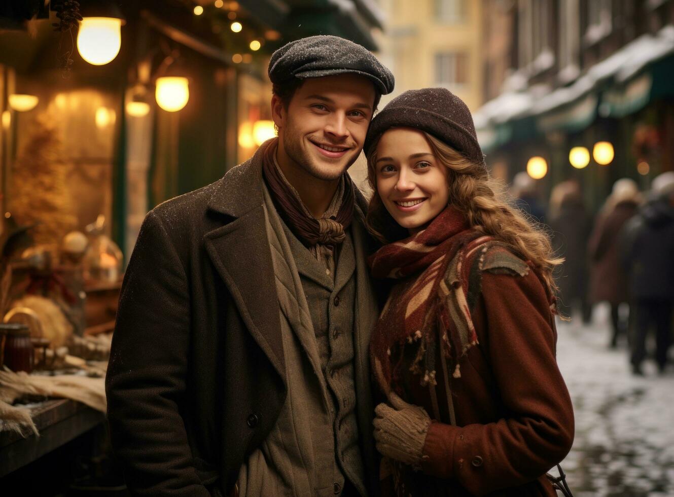 two friends holding a beanie and smiling photo