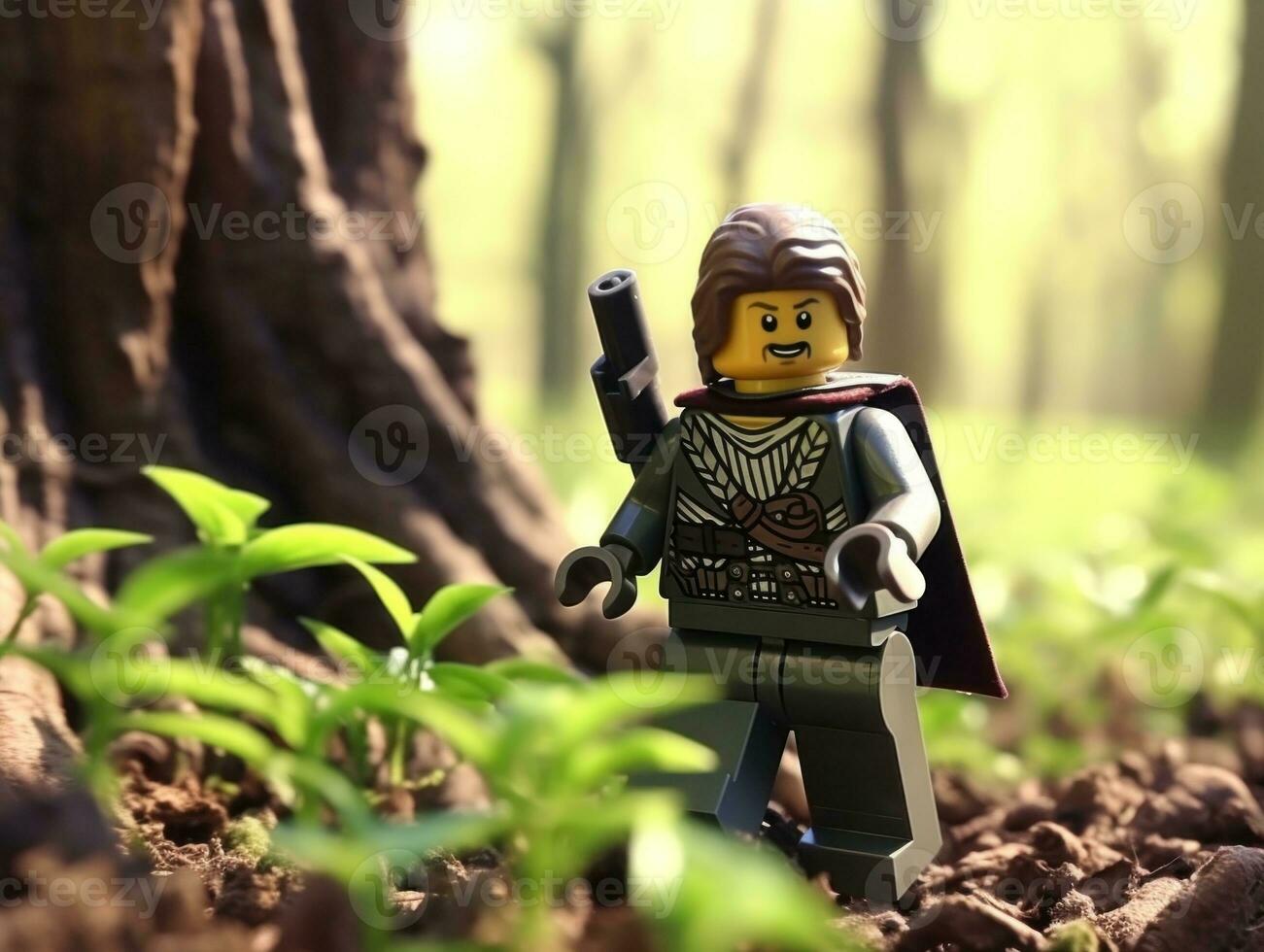 el épico búsqueda de Lego aventureros ai generativo foto