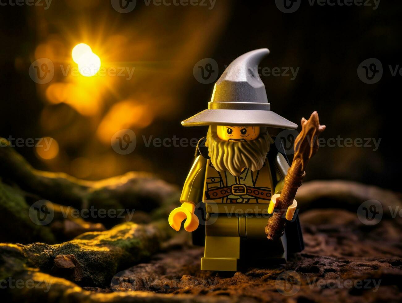 The epic quest of LEGO adventurers AI Generative photo