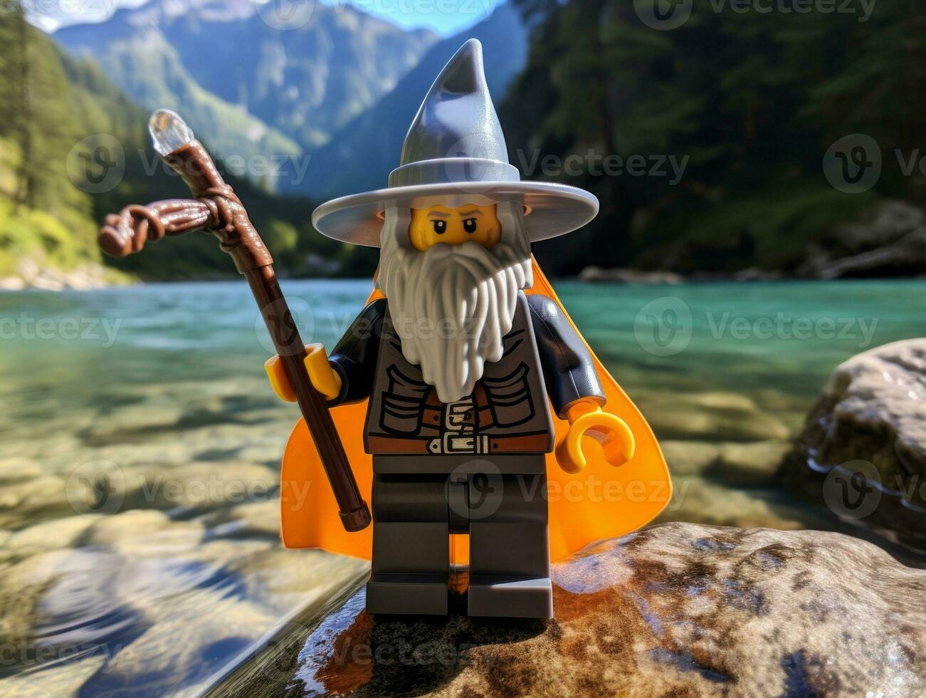 The epic quest of LEGO adventurers AI Generative photo