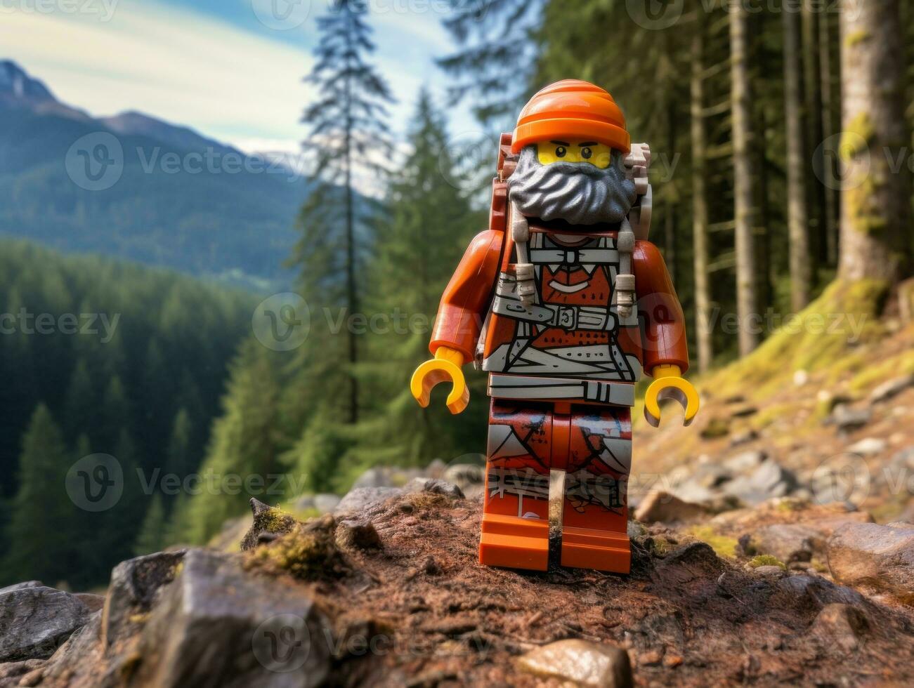 el épico búsqueda de Lego aventureros ai generativo foto