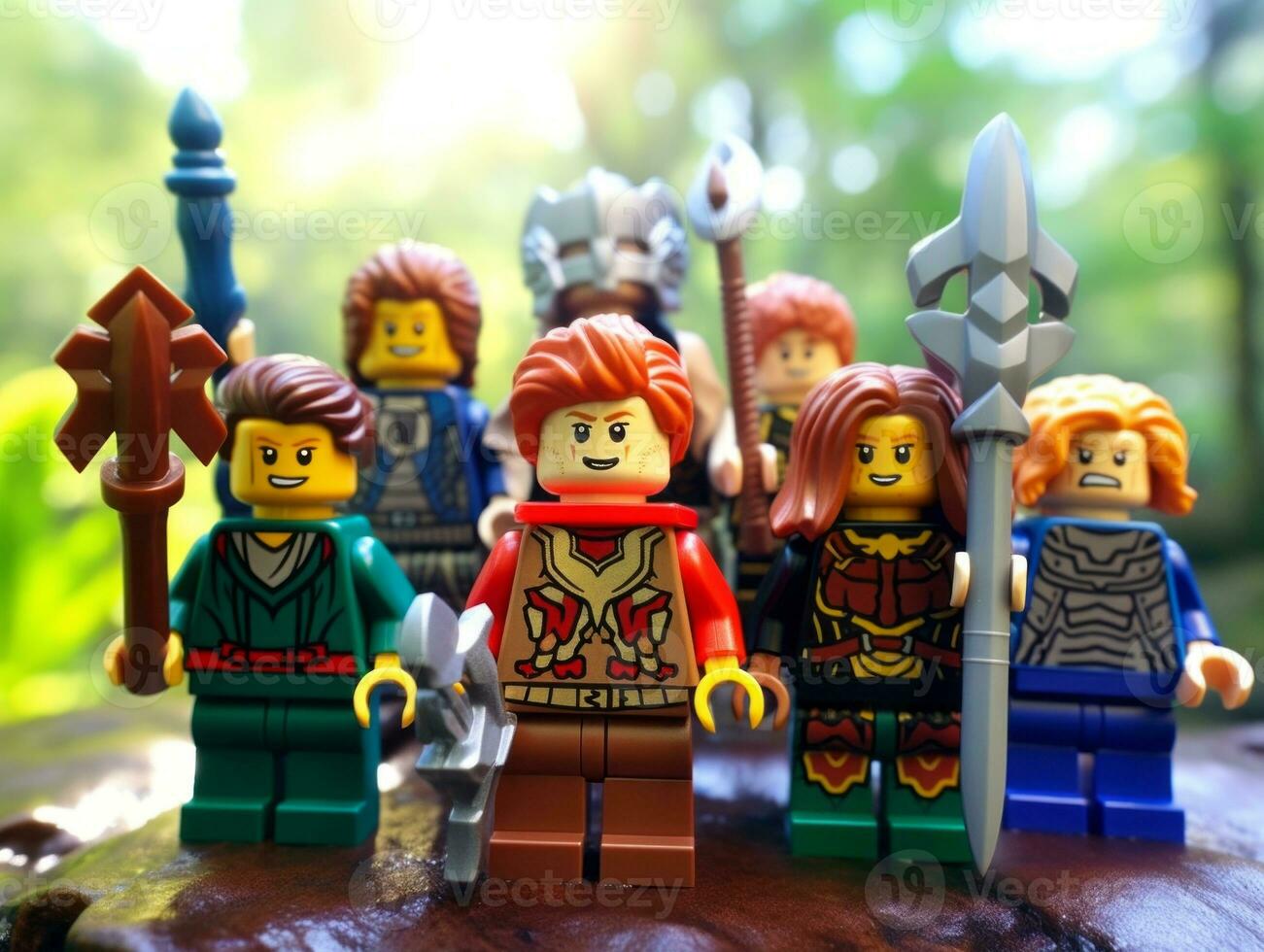 The epic quest of LEGO adventurers AI Generative photo