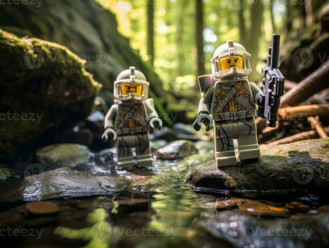 The epic quest of LEGO adventurers AI Generative photo