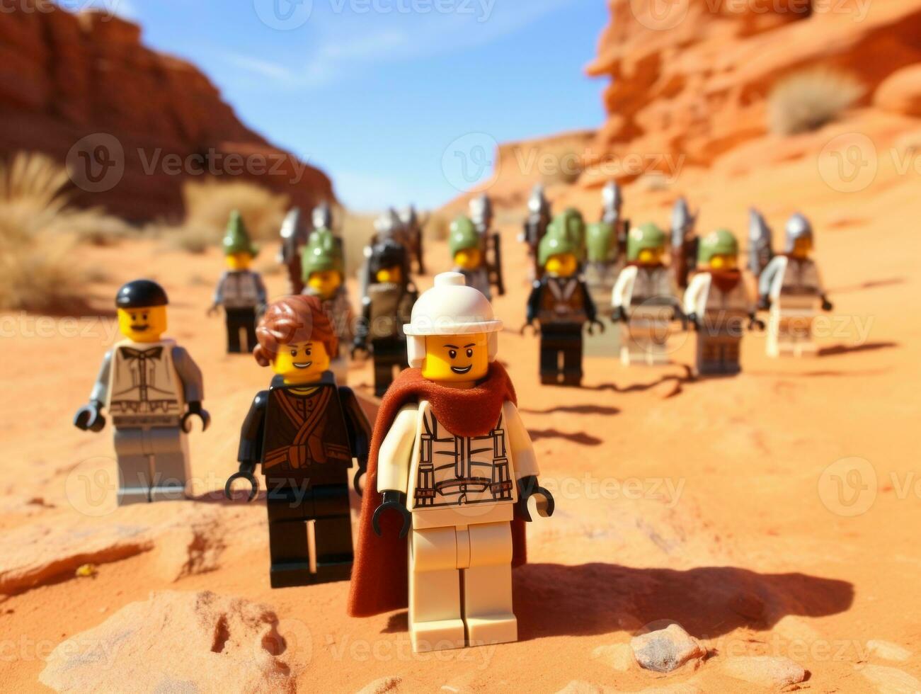 The epic quest of LEGO adventurers AI Generative photo