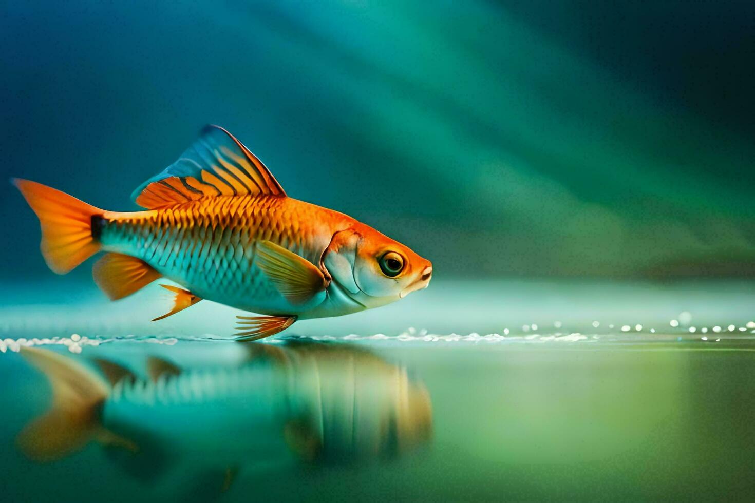 a fish swimming in the water. AI-Generated photo