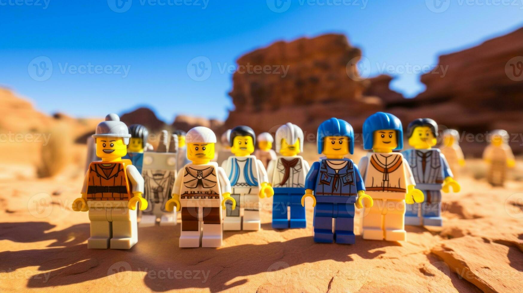 The epic quest of LEGO adventurers AI Generative photo