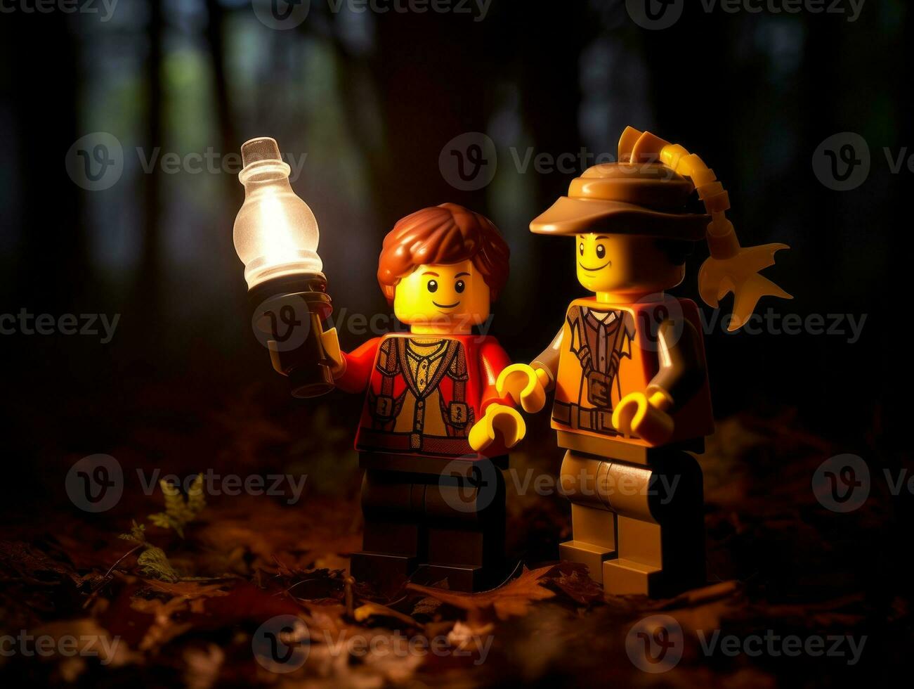 el épico búsqueda de Lego aventureros ai generativo foto