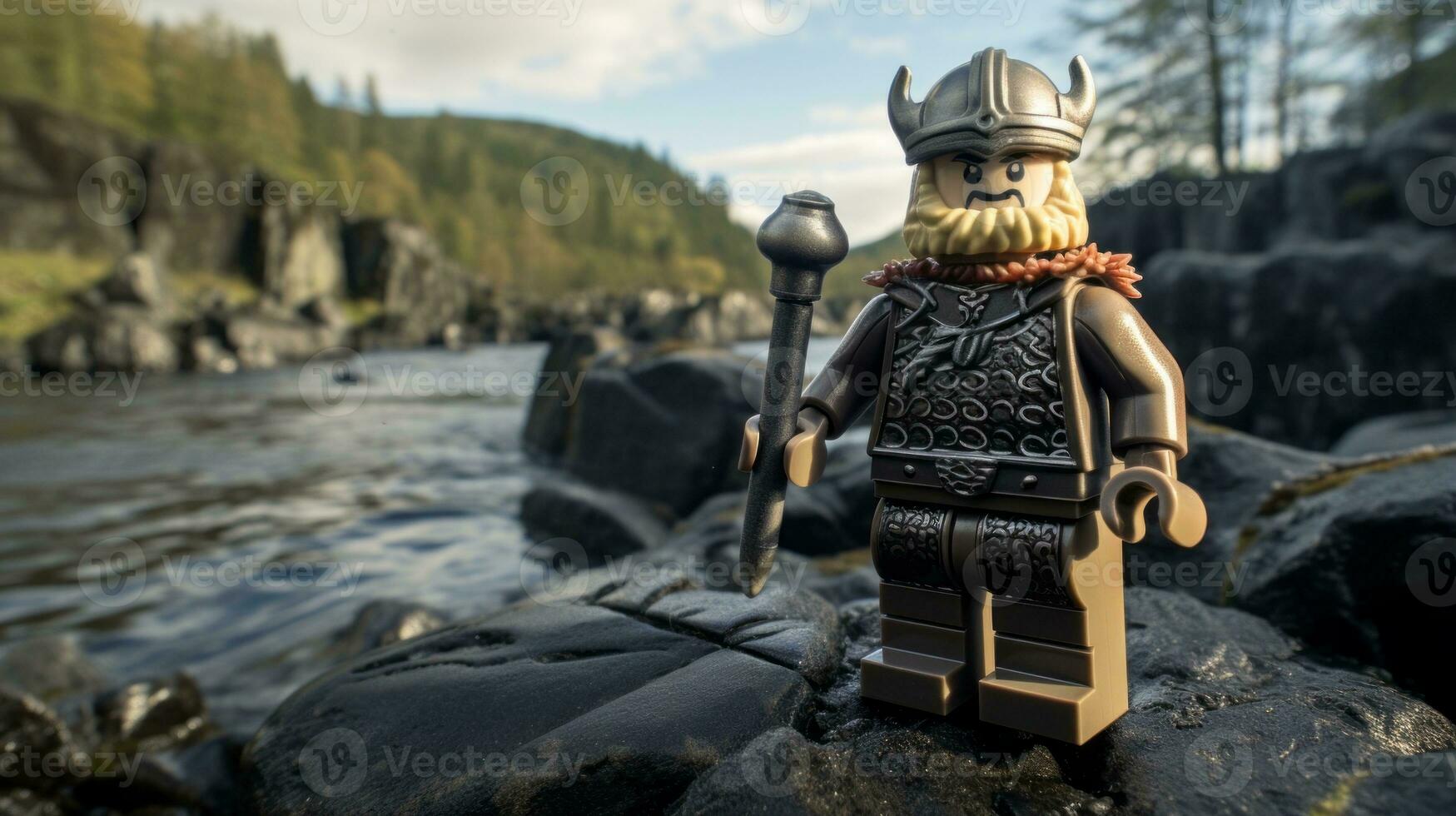 The epic quest of LEGO adventurers AI Generative photo