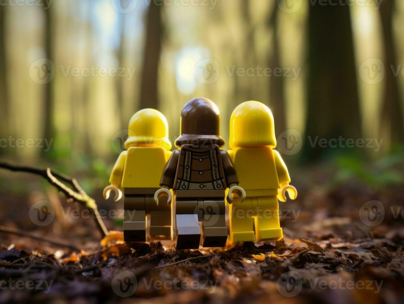 The epic quest of LEGO adventurers AI Generative photo