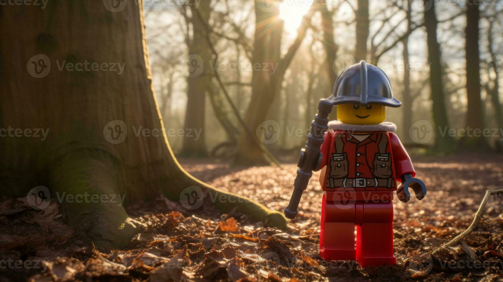 The epic quest of LEGO adventurers AI Generative photo