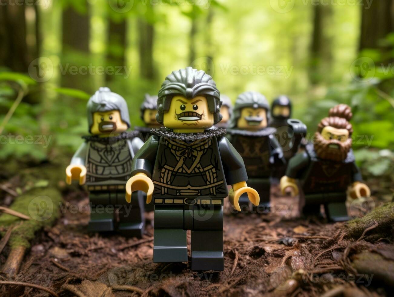 The epic quest of LEGO adventurers AI Generative photo