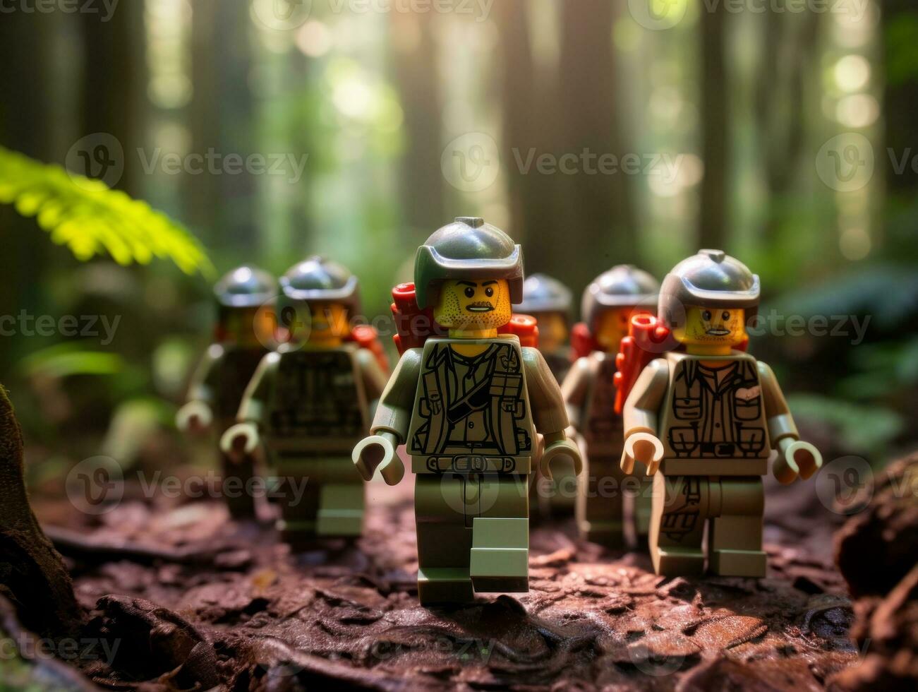 el épico búsqueda de Lego aventureros ai generativo foto