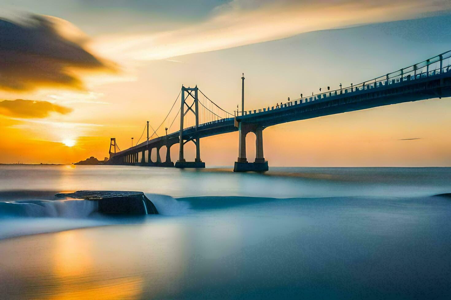 el puente, puente, puente, puente, puente, puente, puente, puente, puente,. generado por ai foto