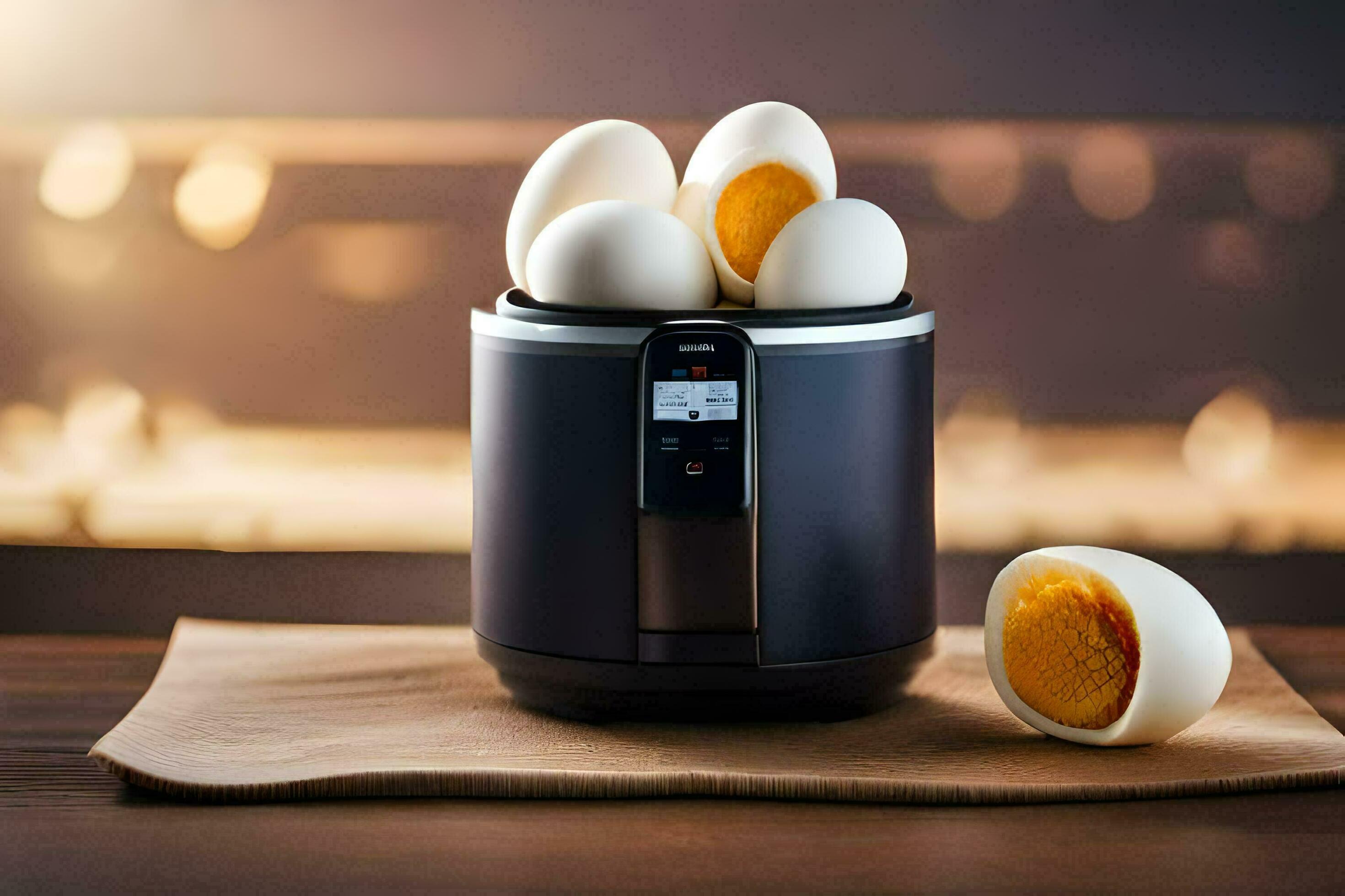 an egg cooker with eggs in it. AIGenerated 31539443 Stock Photo at