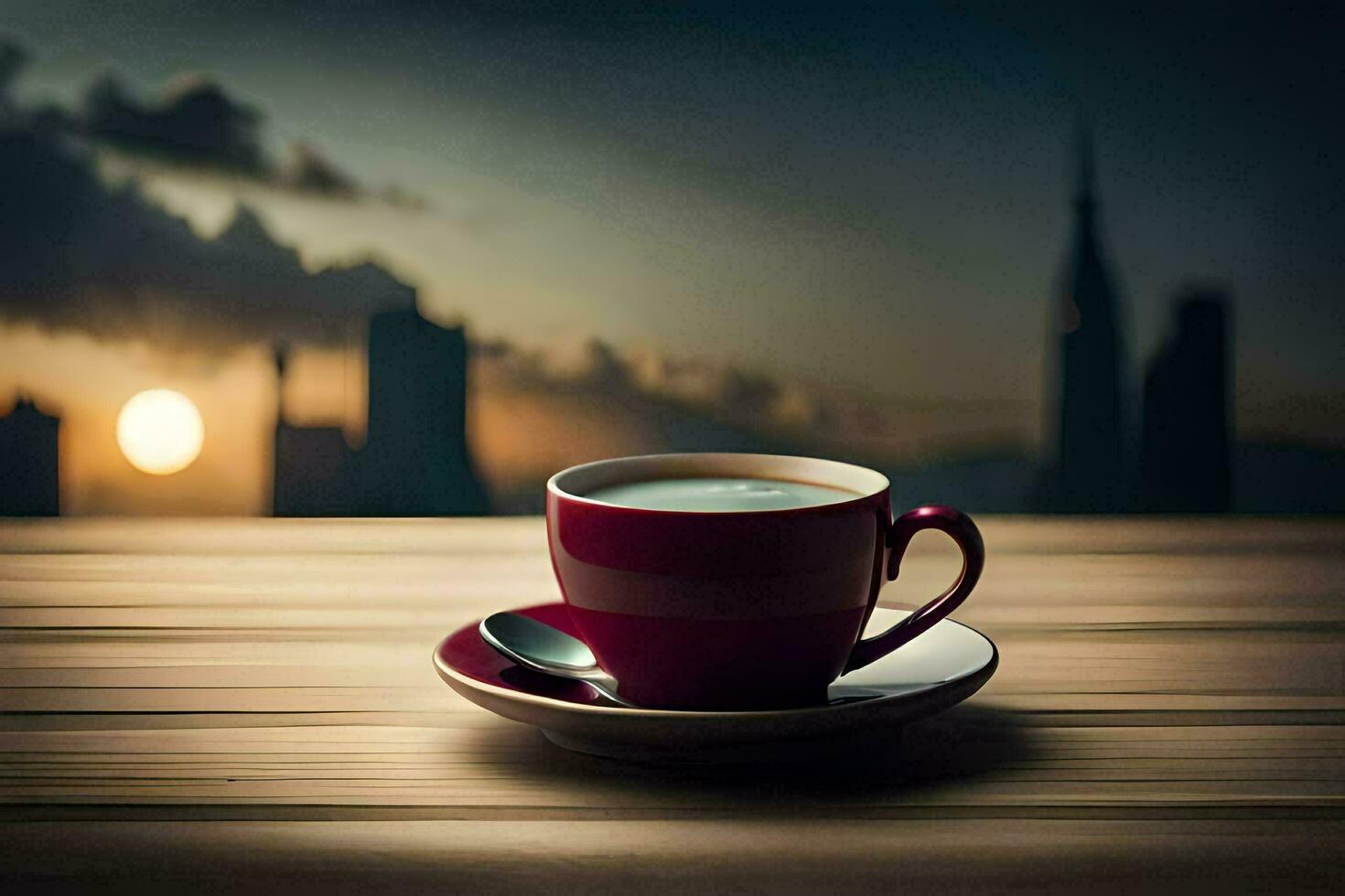 coffee, the city, the cityscape, the city, the cityscape, the city. AI-Generated photo