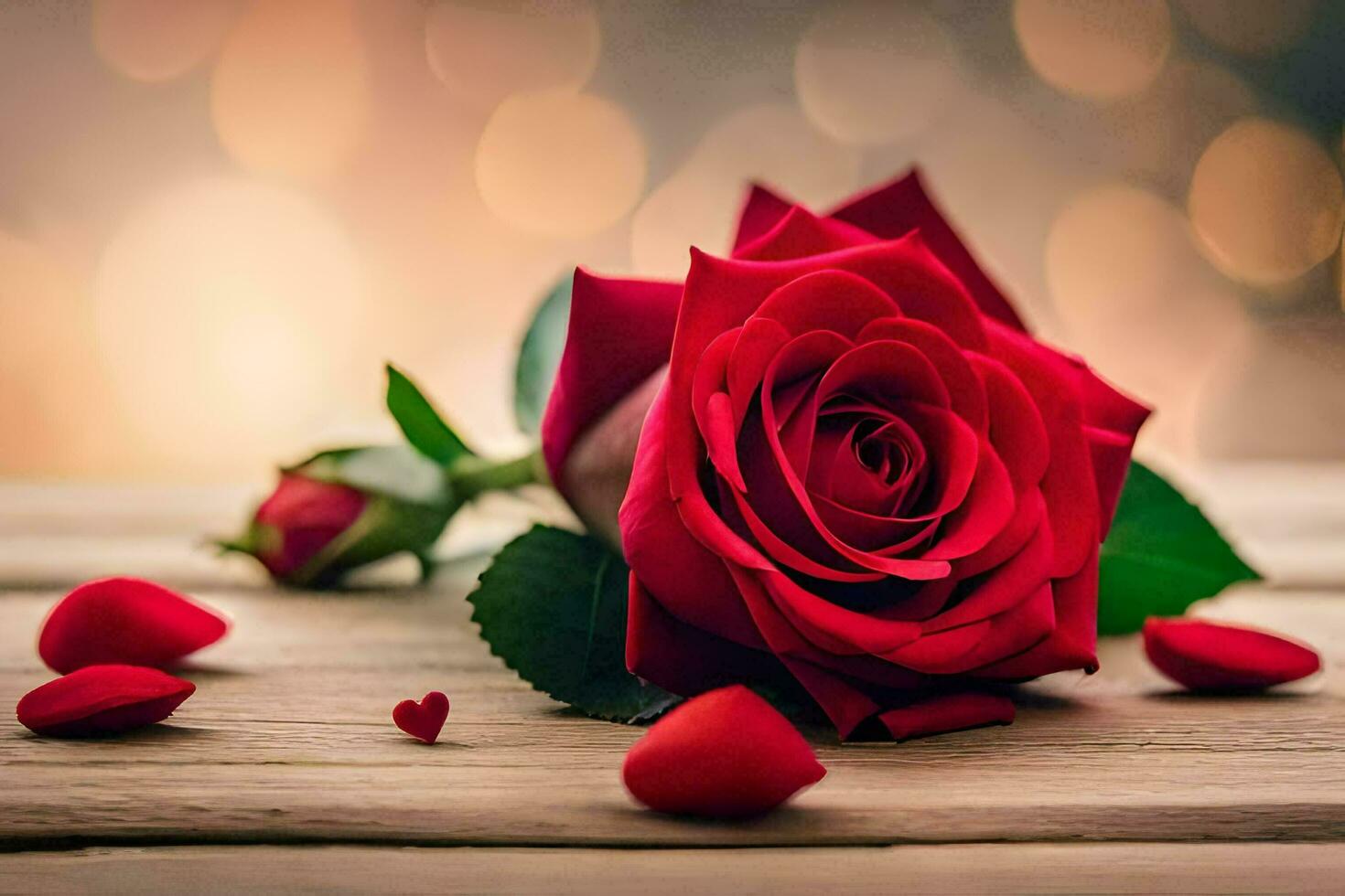 the rose is the symbol of love and romance. AI-Generated photo