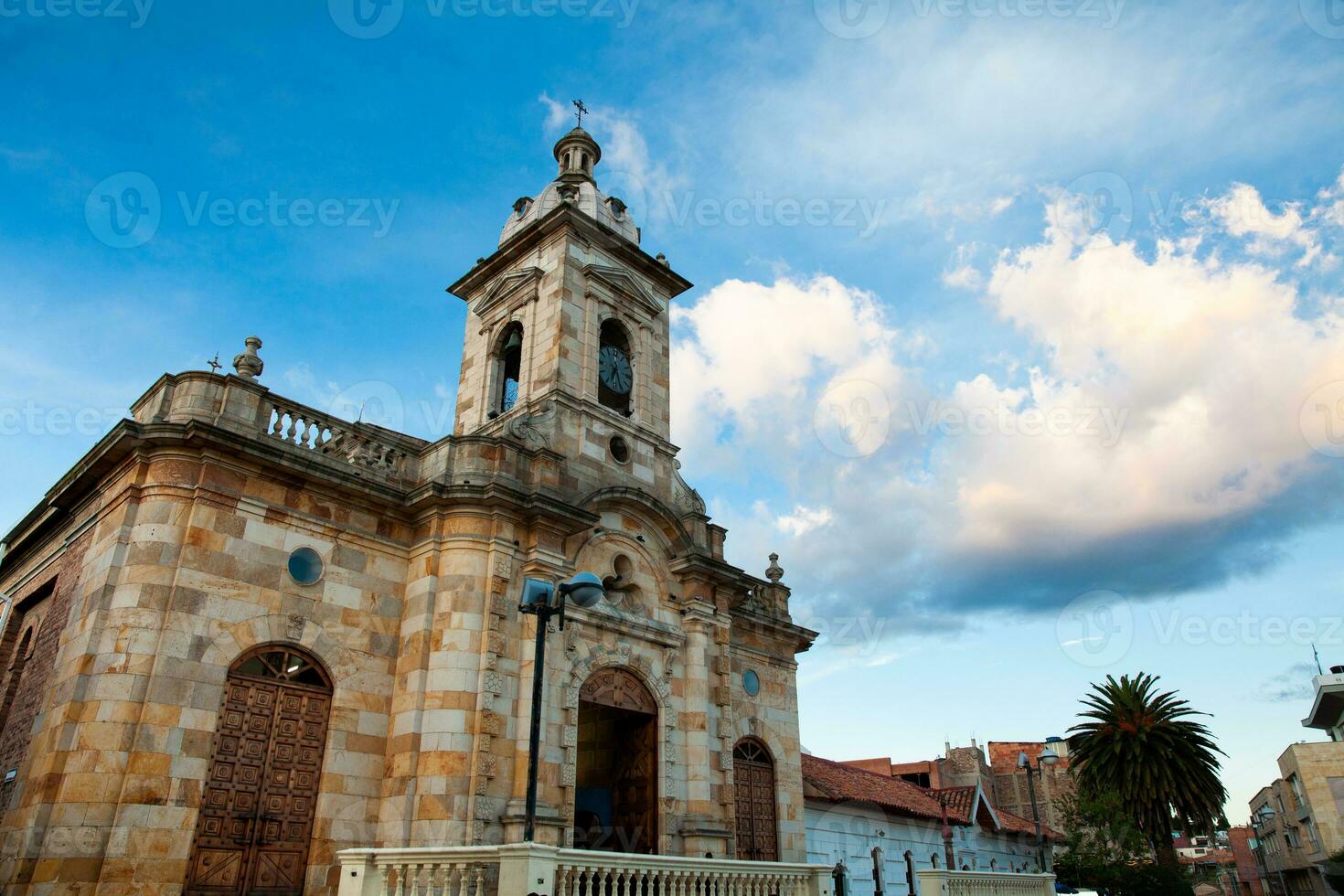 San Miguel Arcangel Church located in the Jaime Rook park in the city of Paipa photo