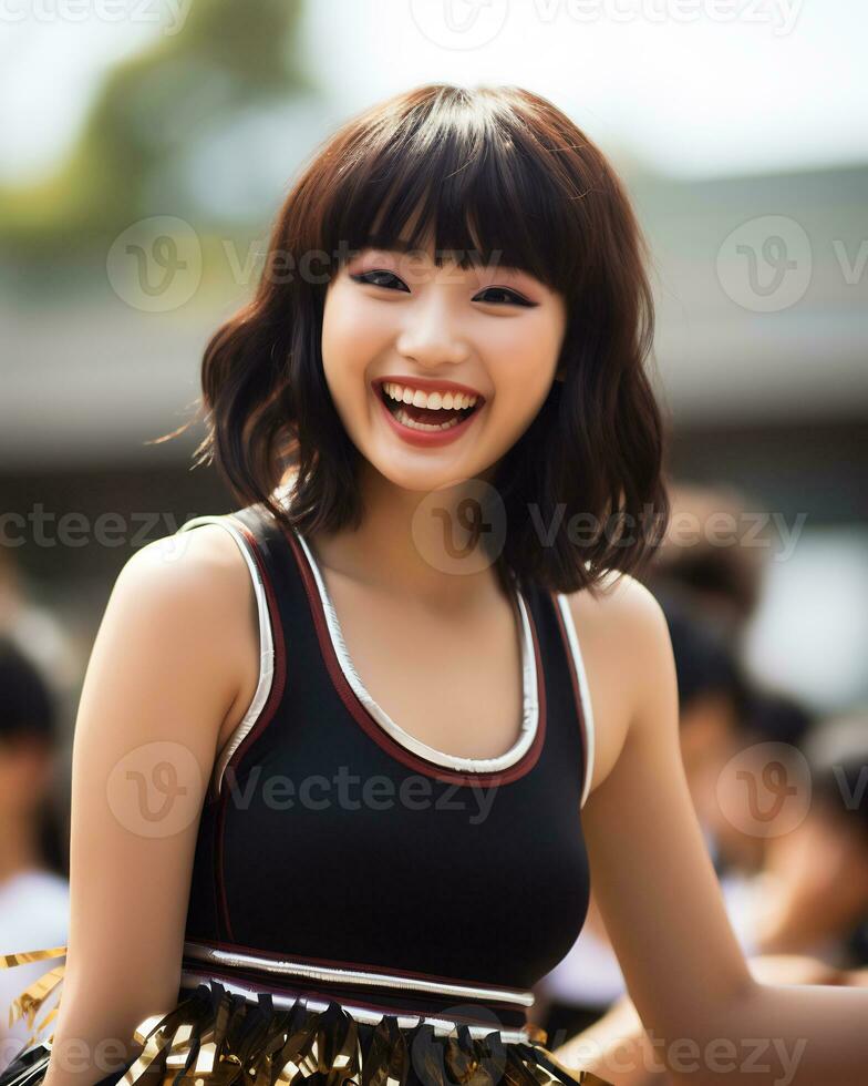 beautiful cheerleader with Attractive Smile AI Generative photo