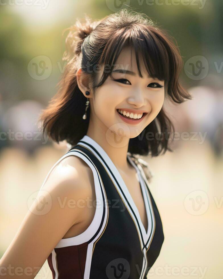 hermosa animador con atractivo sonrisa ai generativo foto